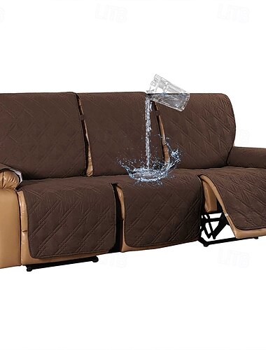  Fundas de sofá reclinables antideslizantes de 3 plazas para sofá reclinable de cuero Funda de sofá antiarañazos resistente al agua para sofá reclinable doble Funda de sofá dividida para cada asiento