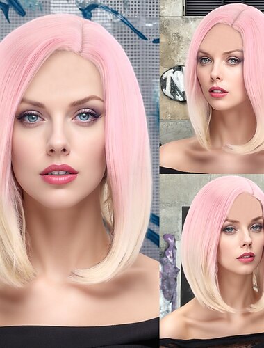  Συνθετικές Περούκες Ζωηρές μπούκλες Κύμα Νερού Κούρεμα με φιλάρισμα Βαθιά διαίρεση Μηχανοποίητο Περούκα 30 ίντσες Α'1 Συνθετικά μαλλιά Γυναικεία Κλασσικό Άνετο Διαβάθμιση χρώματος Πολύχρωμο