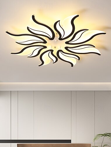  3-luz 5-luz 60/68/78/90/100 cm Regulable Diseño de racimo Luces de techo Metal Acrílico Multi capa Estilo artístico Estilo moderno Acabados Pintados Negro LED Moderno 110-120V 220-240V
