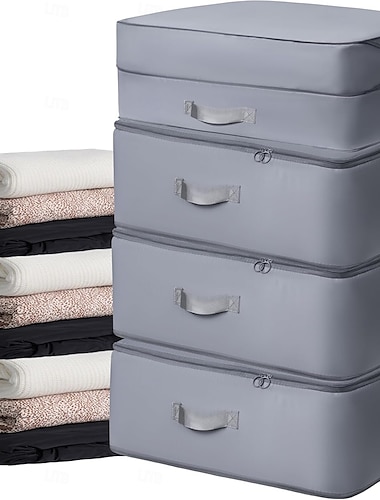  4-pack ultra ruimtebesparende zelfcompressie organizer compressiezakken voor opslag, ultra ruimtebesparende zelfcompressie organizer zakken, trui organizer voor kast, kleding opbergzak