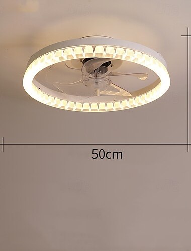 50 cm تخفيت مروحة سقف معدن أكريليك الحديث أسلوب الشمال 220-240V