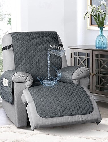  Fundas reversibles para sillones reclinables, fundas de sofá para perros, fundas de sofá, fundas de sofá para sofá de 3 cojines, protector de sofá con bolsillos