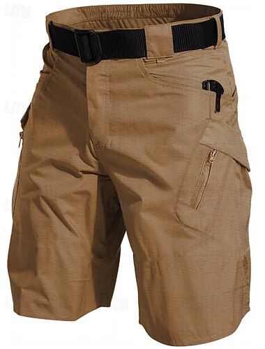  Voor heren Tactische korte broek Cargoshorts Korte broek Zomer korte broeken Wandelshorts Meerdere zakken Zakken met ritssluiting Effen Comfort Draagbaar Knielengte Buiten Urheilu Dagelijks Modieus