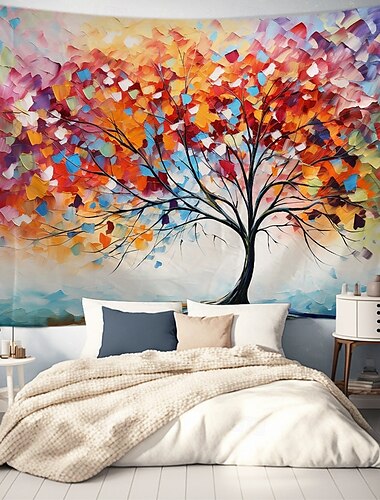  Tapisserie murale Arbre de Vie Grande tapisserie Décor mural Photographie toile de fond Couverture rideau Décoration maison Chambre Salon