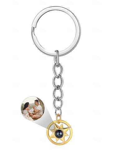 Personalisierter Foto-Projektions-Schlüsselanhänger das beste Geschenk für Mama - gravierter Stein ideales Geschenk für Mama Großeltern Familie und Geliebte perfekt für den Muttertag