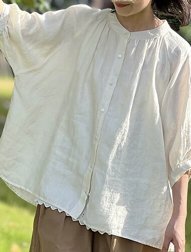  Rétro Vintage Epoque Médiévale Renaissance Chemisier / Chemise Princesse Femme Halloween Carnaval Mascarade Casual Quotidien Adulte Chemisier Printemps été