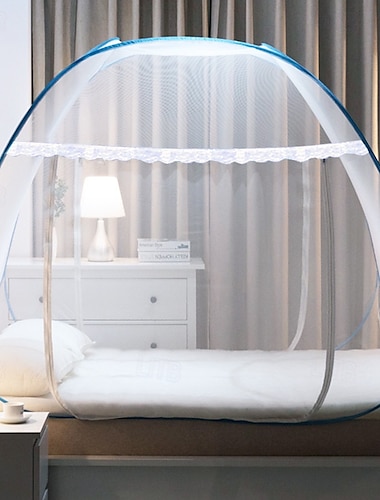  Pop-up Muggennet voor Tweepersoonsbed Koningsgrootte Vouwbare Machardani Polyester Sterk Net PVC Gecoat Corrosiebestendig Staal Draden