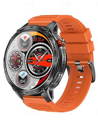  696 K69 Smartwatch 1.75 Zoll Smartwatch Fitnessuhr Bluetooth Anruferinnerung Schlaf-Tracker Herzschlagmonitor Kompatibel mit Android iOS Damen Herren Freisprechanrufe Nachrichtenerinnerung IPX-0 52mm