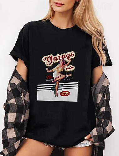  Trička Tričko Retro plakát Retro dívka Grafika Pro Dámské Dospělé Plesová maškaráda Horká ražba Běžné / Denní
