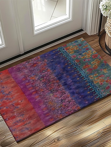 Blommig Etnisk Doormat Kök Mat Golv Mat Halkfri Area Mat Oljetålig Mat Inomhus Utomhus Mat Sovrum Dekor Badrum Mat Entré Mat Vår Sommar