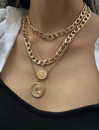  Mujer Collares Elegante Calle Geometría Collares