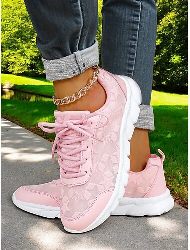  løbesko til kvinder - behagelige lette sneakers med åndbart mesh, ideelle til daglig jogging og fitness