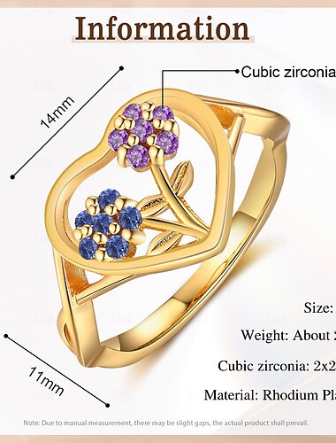  Personalisierter individuelle Blumenring – Geburtsstein- und Namensschmuck einzigartiges Muttertagsgeschenk Valentinstags- oder Jubiläumsschmuck für Mama Partner Freund