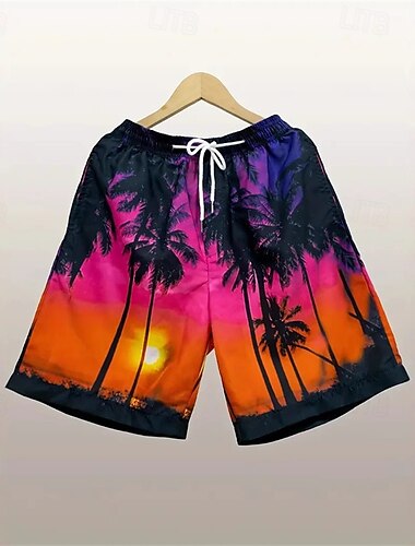  Herren Bademode Surfshorts Badehose Schwimmshorts kurz Surfshorts Unten Kordelzug Mit Taschen Schwimmen Surfen Strand Wassersport Bedruckt Sommer Frühling