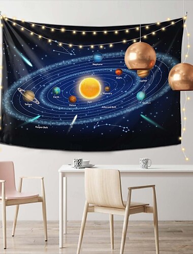  Planet Universum hängender Wandteppich Wandkunst großes Wandteppich-Mural-Dekor Fotografie Hintergrunddecke Vorhang Heim Schlafzimmer Wohnzimmer Dekoration