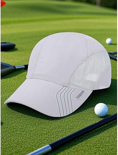  lättvikts golfhatt för män som andas - snabbtorkande sportkeps med meshpanel, UV-skydd, justerbar för utomhusaktiviteter, löpning, tennis och golf