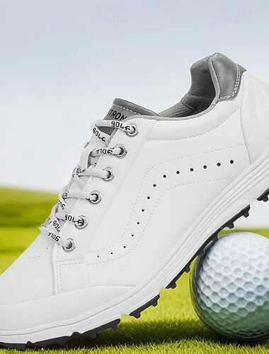  Klassische braune Golfschuhe für Herren, wasserdichtes Lederfinish, luxuriöser Komfort für ganztägiges Spielen