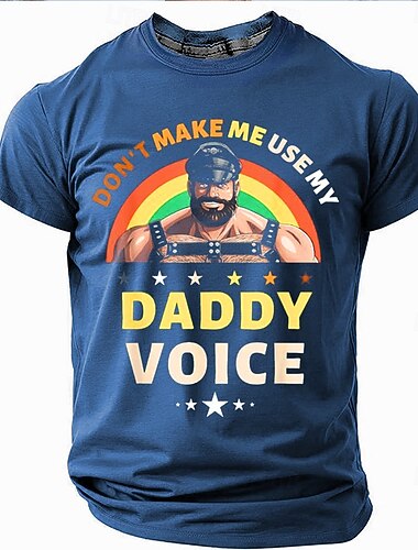  Herren DADA T Shirt Kurzarm T-Shirt 3D-Druck Rundhalsausschnitt Hemd Modisch Täglich Strasse Täglich Schwarz Blau Grün Sommer Frühling Bekleidung S M L XL XXL XXXL