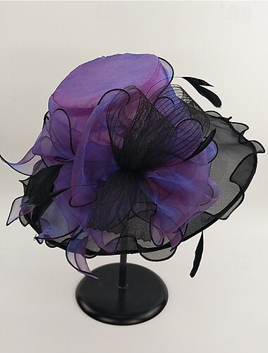  Peça para Cabeça Organza Casamento Festa de Noite Elegante Casamento Com Tule Capacete Chapéu