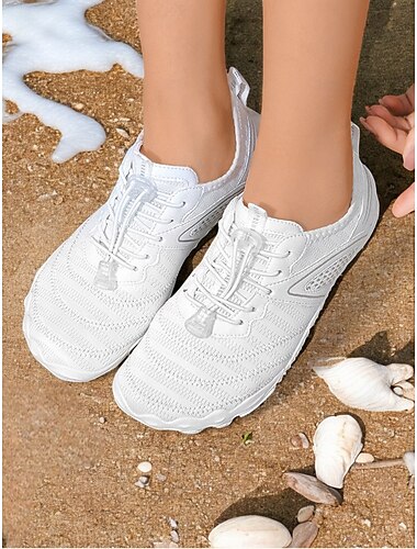  Chaussures aquatiques pieds nus pour femmes – Baskets larges en mesh respirant à séchage rapide avec semelle antidérapante pour la plage, la natation, le surf et les sports nautiques en plein air