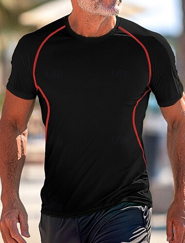  Voor heren T-shirt Spier shirt Vochtafvoerende overhemden Korte mouw Strakke ronde hals Zomer Effen Sport Lichtgewicht Sportief Sportief Fitness sportscholen Zwart Grijs Groen Top T-shirt voor mannen