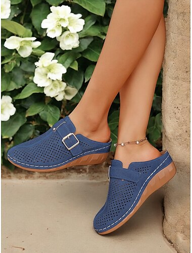  mules confortables pour femmes avec découpes respirantes - chaussures décontractées antidérapantes, parfaites pour un usage quotidien ou pour la marche