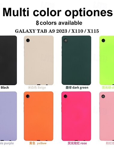  Tabletta tokok Kompatibilitás Samsung Galaxy Tab A9 8.7" S9 11 inch S9 Plus 12.4" S8 Plus 12.4'' S8 S7 Plus 12.4" S7 11'' S6 Lite A8 10.5'' A7 Lite 8.7'' Teljes testvédő Ütésálló TPU