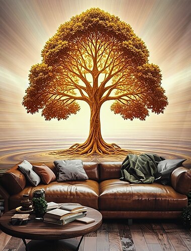  Baum des Lebens hängender Wandteppich Wandkunst große Wandteppich Wanddekoration Fotohintergrund Decke Vorhang Zuhause Schlafzimmer Wohnzimmer Dekoration