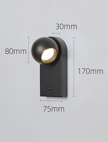  Innen LED Innenwandleuchten Schlafzimmer Aufkleber für Bürowände Metall Wandleuchte 110-240 V 7 W