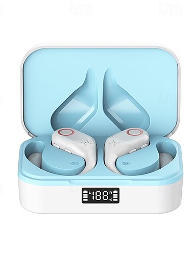  YW02 True Wireless Kopfhörer TWS Ohrstöpsel Ohrhaken Bluetooth 5.3 Stereo Surround-Sound integriertes Mikrofon für Apple Samsung Huawei Xiaomi MI Yoga Fitness Gym Workout Mobiltelefon