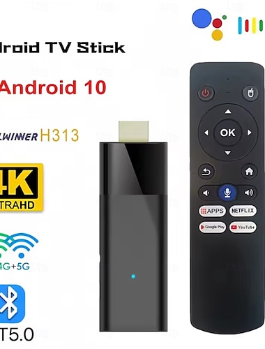  Smart IPTV Heimkino Mini TV Stick Mortal Q6 Android 10 Allwinner H313 Quad Core Dual 2.4G5GWLAN Bluetooth 4K HDR10