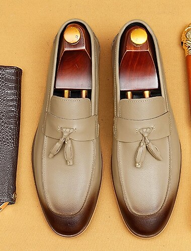  Herren-Loafer aus echtem Leder mit Quaste – elegante Schlupfschuhe für Kentucky Derbys, Hochzeiten und Business-Kleidung