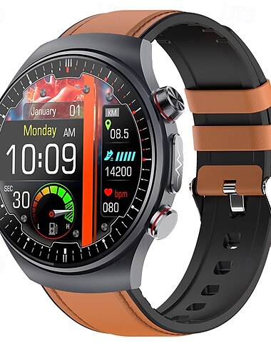  iMosi ET488 Älykello 1.43 inch Älykello Bluetooth EKG + PPG Lämpötilan valvonta Askelmittari Yhteensopiva Android iOS Naisten Miehet Handsfree puhelut Vedenkestävä Media-ohjain IP68 46mm kellokotelo