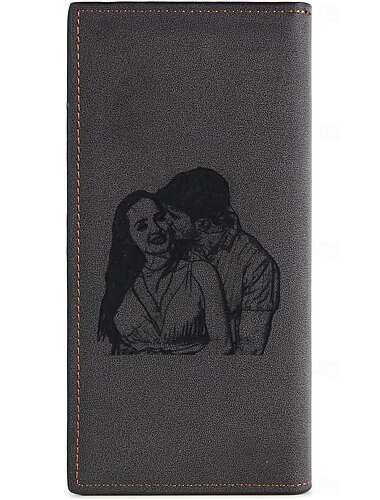 Personalisierte Foto-Leder-Geldbörse das beste Geschenk für Papa gravierte Geldbörse für Ehemann Freund Vatertag Geburtstag Jubiläum Hochzeitsgeschenk