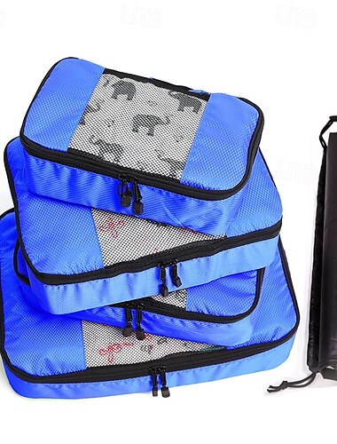  Kompressions-Packwürfel-Set zur Aufbewahrung und Organisation von Reisegepäck, Aufbewahrungstaschen für Kleidung im Schlafzimmer zu Hause, kreativer Unterwäsche-Organizer