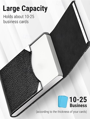  visittkortholder pu lær visittkortholder lommekortholdere metall slank navnekortholder rfid-blokkerende visittkortholder med magnetisk lukking