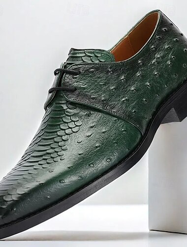  Grüne Oxford-Schuhe aus echtem Leder für Herren – luxuriöse Schnürschuhe mit Krokodilmuster für Kentucky Derbys und Hochzeiten