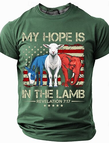  Patriotic T Shirts For Men American US Flag Eagle T Shirt Short Sleeve T shirt 3D Print Crew Neck Shirt Fashion Daily Basic Street Casual Daily Blue Summer Spring All Seasons Clothing Apparel S