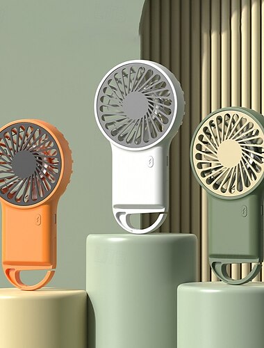  Складной мультяшный мини-вентилятор – USB перезаряжаемый ручной вентилятор с карабином для пеших прогулок идеально подходит для детей или на поездки