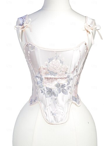  Retro Vintage Mittelalterlich Renaissance Korsett Weste Vollbusig Damen Keltisch Fantasie Halloween Karneval Maskerade Party Casual LARP Erwachsene Korsett