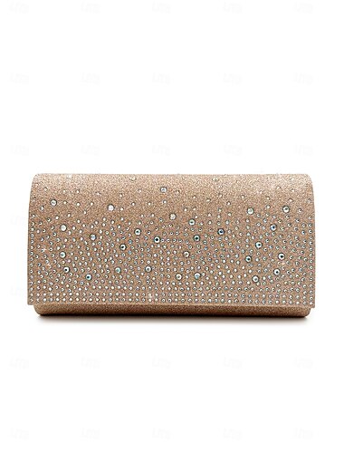 handväska glitter pärldetaljer bröllopskväll fest elegant bröllop med rena färger kvällshandväska 2025