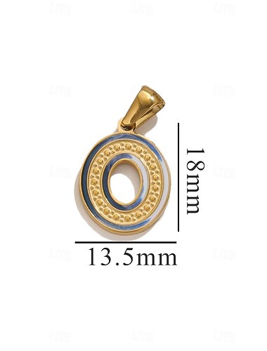  gepersonaliseerde letterbedels, cadeau voor moeder, 18k vergulde roestvrijstalen hangers, a-z alfabet gradiënt emaille diy hangende ornamenten, stijlvolle sieraden accessoires