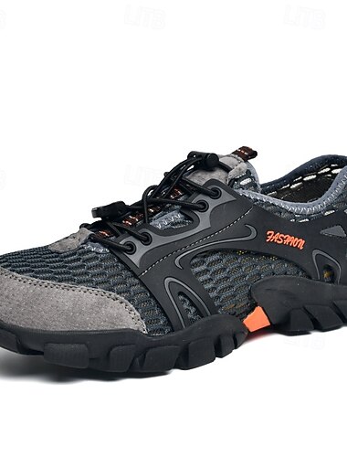  heren outdoor wandelschoenen, ademend mesh met duurzame buitenzool, comfortabele wandelschoenen voor trailtrekking