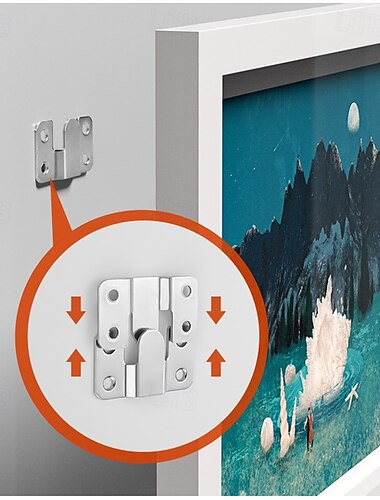  20 stuks zware metalen schilderijhangers in moderne stijl, vergrendelbare muurbeugels voor lijsten en meubels &bedhoeken eenvoudig te installeren haken