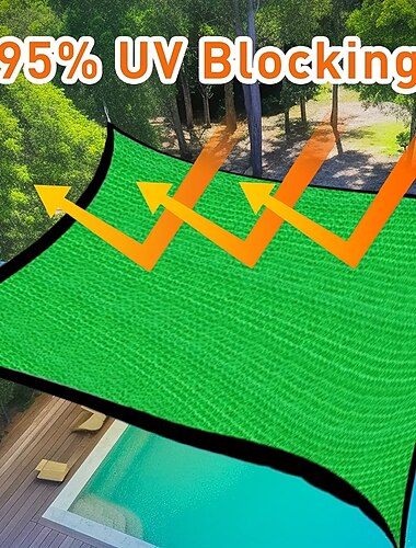  anti-uv zonneschermnet - duurzame pvc uv-bescherming stofreductie ideaal voor auto camper luifel tuin balkon en gazon schuilplaats 4x4m/13.12x13.12ft 5x4m/16.4x13.12ft 6x3m/19.69x9.84ft garde