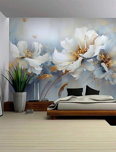  Landschaftsblumen Hängender Wandteppich Wandkunst Großer Wandteppich Wandmalerei Dekor Fotografie Hintergrund Decke Vorhang Zuhause Schlafzimmer Wohnzimmer Dekoration