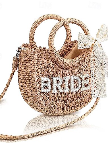  svensexa halmvävd clutch brides bag brudar för svensexa, smekmånad och bröllopspresenter