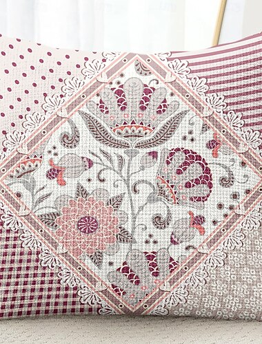  Mandala Bohemian Paisley Dekorativer Kissenbezug 1PC Weicher quadratischer Sofakissenbezug Kissenbezug für Schlafzimmer Wohnzimmer Sofa Stuhl