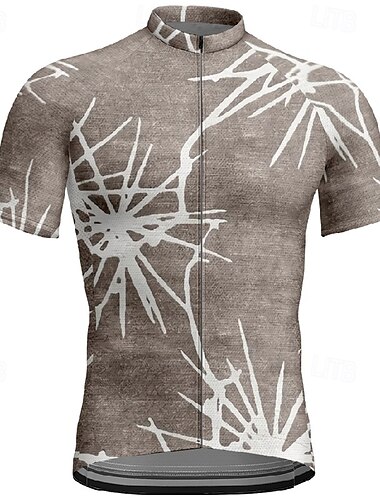  Pánské Cyklodres Krátký rukáv Kolo Tričko Dres se 3 zadními kapsami Horská cyklistika Prodyšné Rychleschnoucí Anatomický design Odvod Hnědá Zelená Khaki Sportovní Oblečení