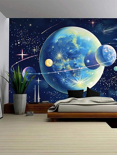  Planet Landschaft hängender Wandteppich Wandkunst große Wandteppichmural Dekor Fotograf Hintergrunddecke Vorhang Haus Schlafzimmer Wohnzimmer Dekoration